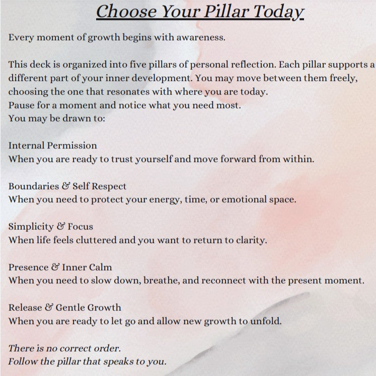 🌿 Internal Permission: A Gentle Reflection Deck