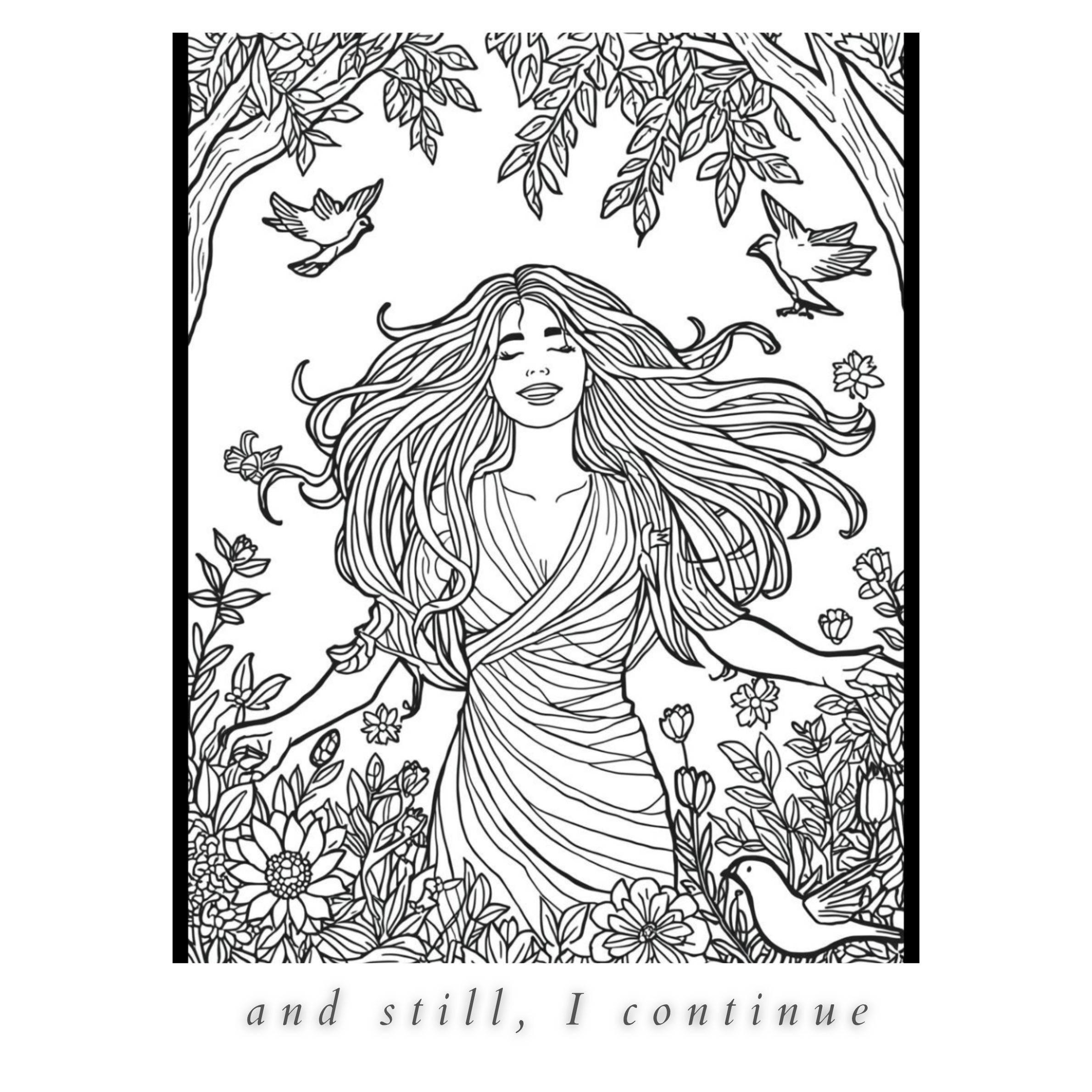Where She Softens| Printable Coloring Book