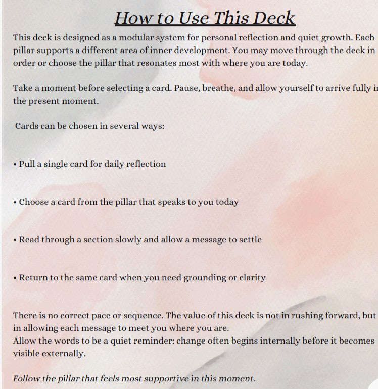 🌿 Internal Permission: A Gentle Reflection Deck